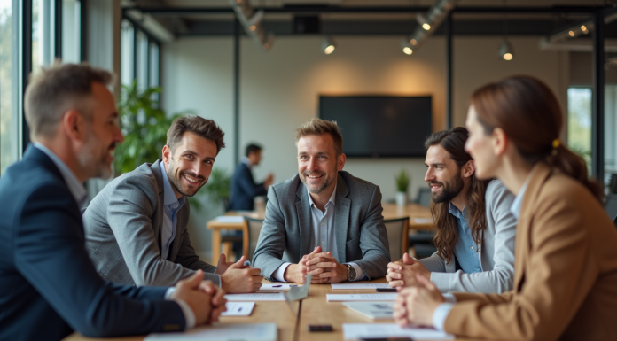 Améliorer communication : conseils pratiques pour réussir Groupe divers d'adultes en réunion de travail en bureau