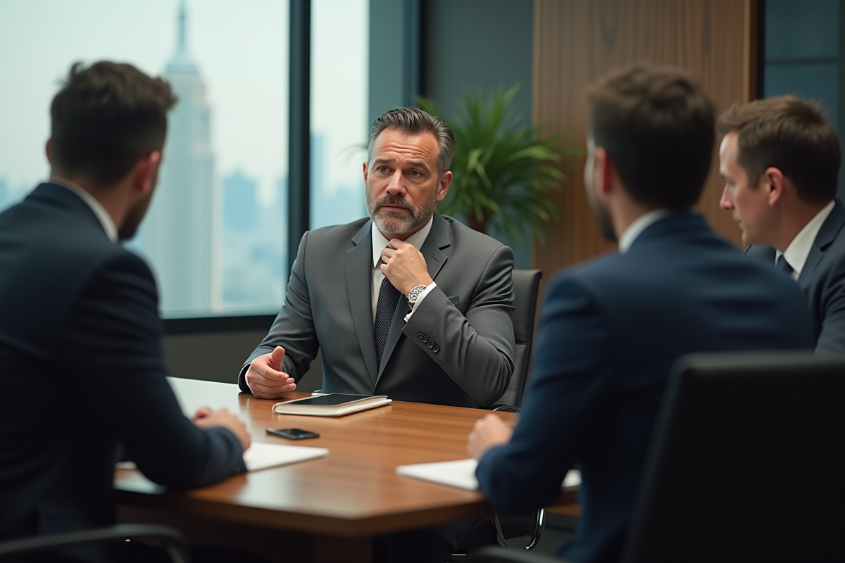 Homme en costume lors d