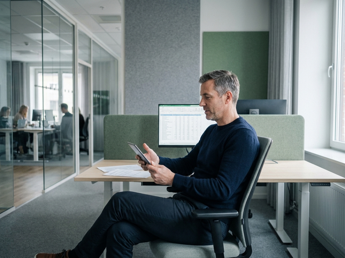 Homme en portage salarial travaillant dans un espace de coworking moderne et flexible